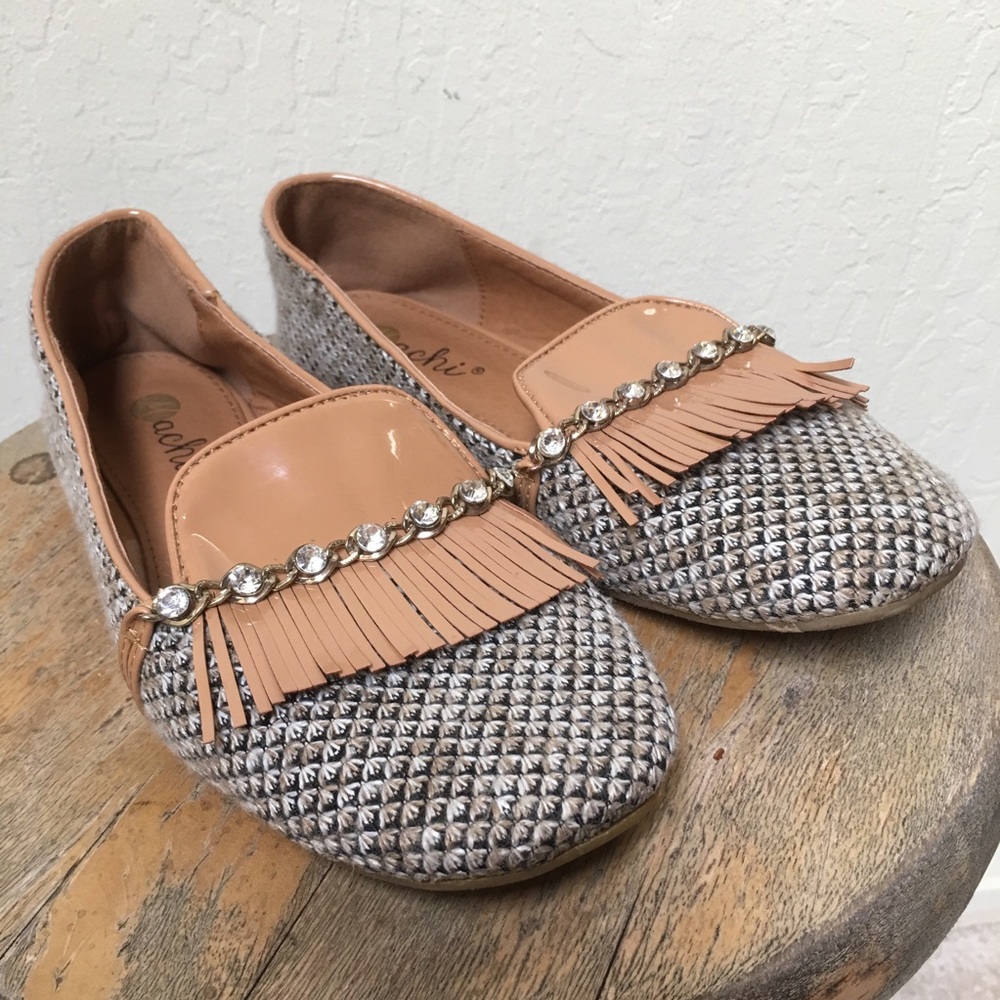 Machi Fabric Slip On Moccasin Loafers